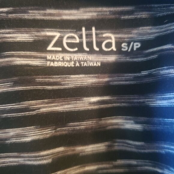 Zella Women Black White Striped Mesh Vented Breathable Athleisure ZipUp Jacket S - Picture 13 of 14